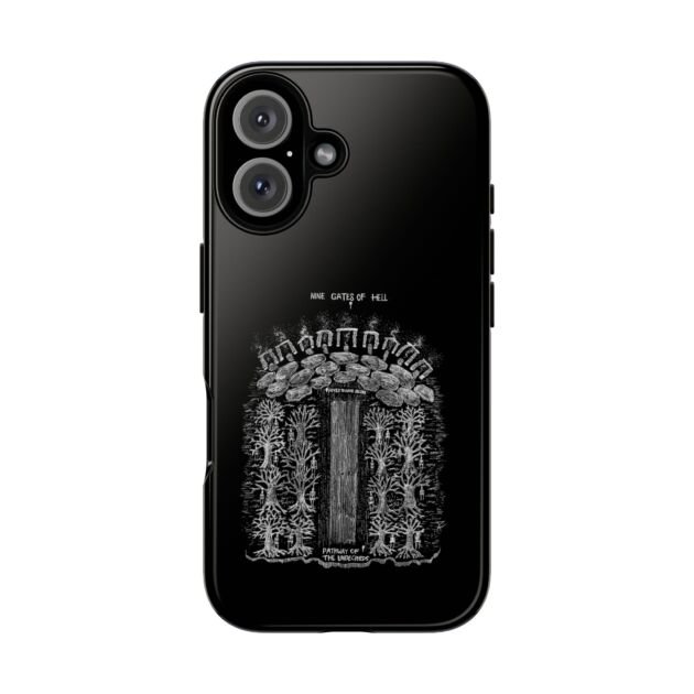 Gothic Forest 'We Carry Hell' Tough Phone Case — Black Protective iPhone Cover