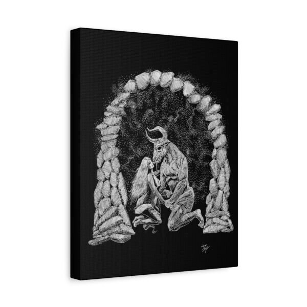 Chalk-Style Minotaur & Maiden Matte Canvas Wall Art – Danae Rodriguez