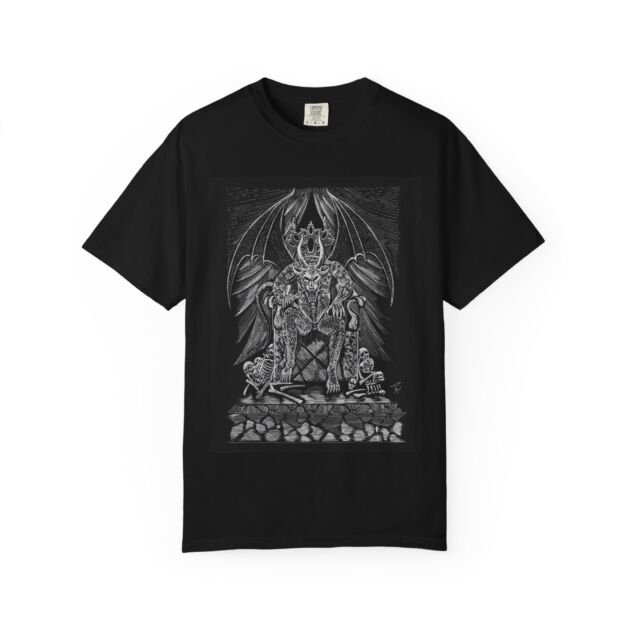 Demonic Throne T-Shirt — Gothic Dragon King Graphic Tee