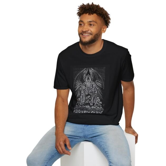 Gothic Demon Knight T-Shirt — Dark Fantasy Skull & Wings Graphic